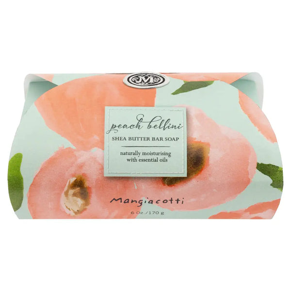 Mangiacotti Peach Bellini Guest Shea Butter Bar Soap 6 oz.