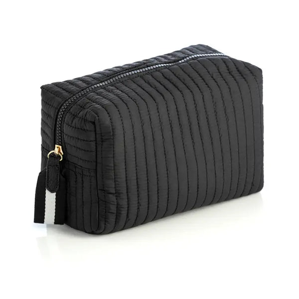 Ezra Large Boxy Cosmetic Pouch - Black