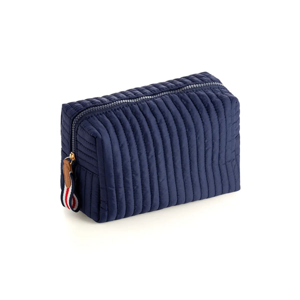 Ezra Large Boxy Cosmetic Pouch - Navy