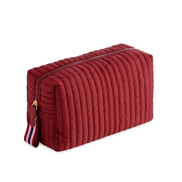 Ezra Large Boxy Cosmetic Pouch - Wine