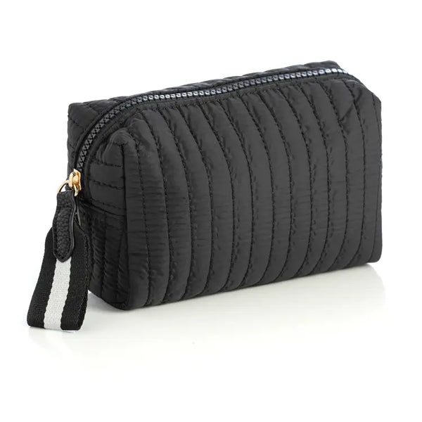 Ezra Small Boxy Cosmetic Pouch - Black