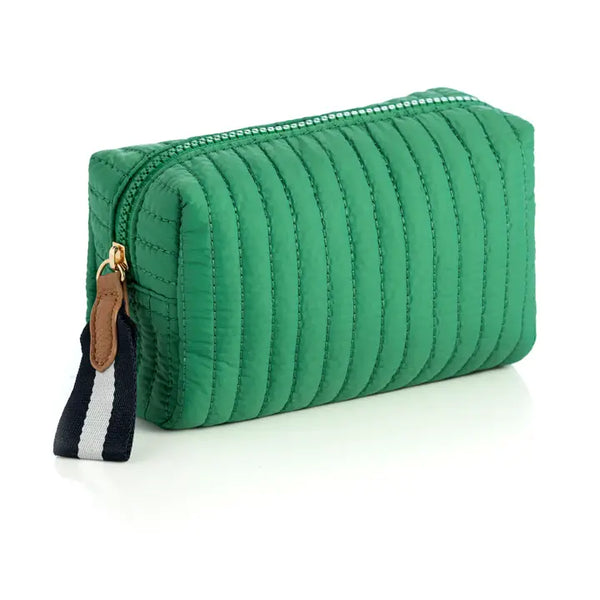 Ezra Small Boxy Cosmetic Pouch - Green