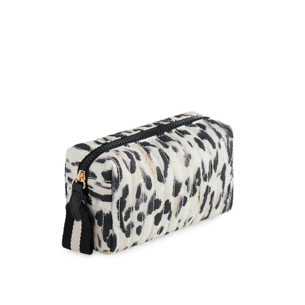 Ezra Small Boxy Cosmetic Pouch - Lepoard