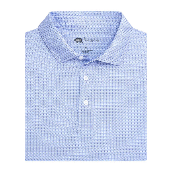 Night Owl Printed Performace Polo - Thistle