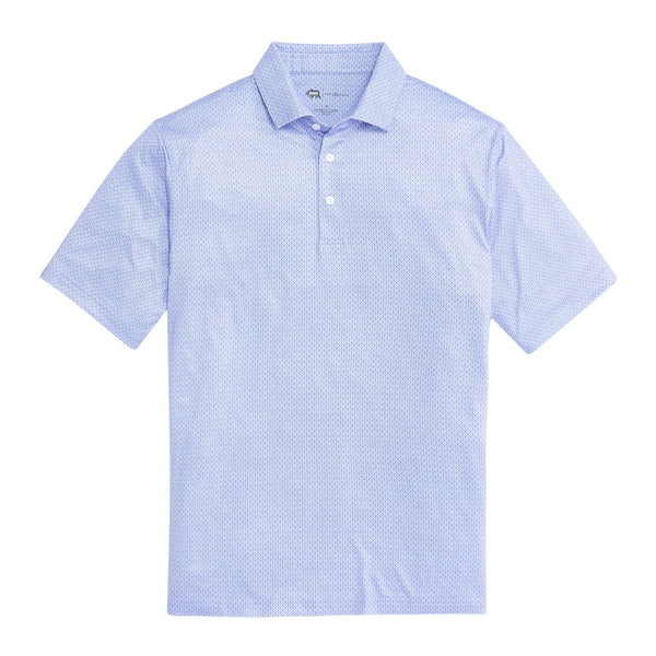 Night Owl Printed Performace Polo - Thistle