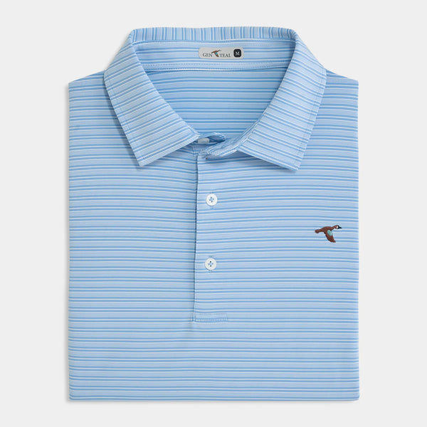 Morton Performance Polo - Blue Mist