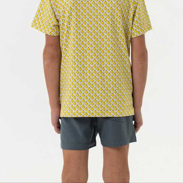 Youth Shorts - River Rock Grey - Deer Camo Pocket