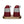 Stoneware Santa Shaped Salt & Pepper Shakers w/ Acacia Wood Tray