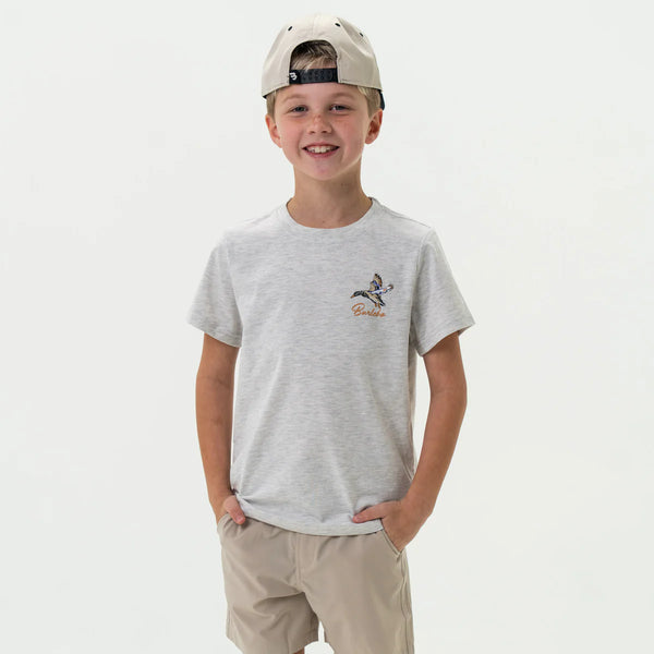 Youth Tee - Pintail Triangle Duck - Heather Ash Grey