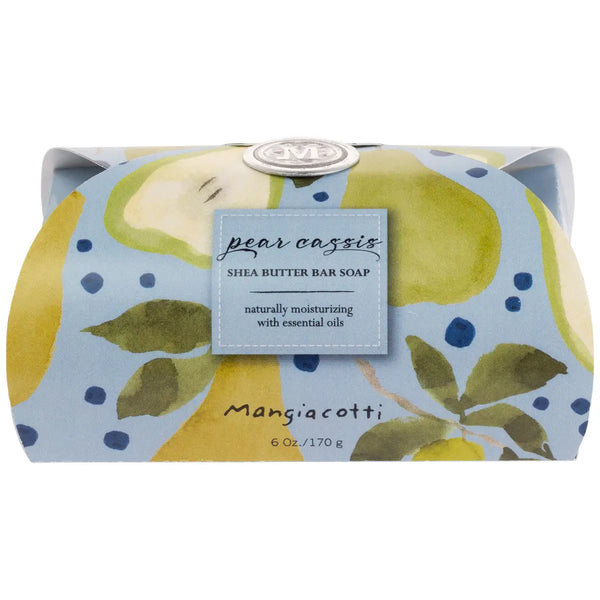 Mangiacotti Pear & Cassis Guest Shea Butter Bar Soap 6 oz.