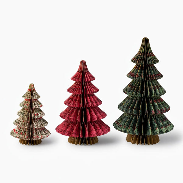 Christmastide Honeycomb Tree Decor Set of 3