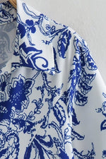 Floral Print Belted Shirt Dress