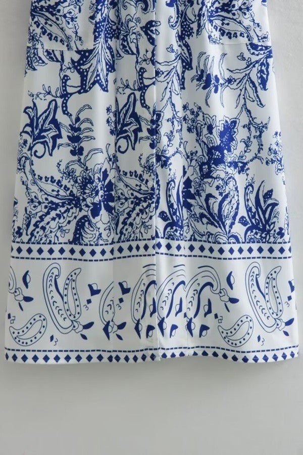 Floral Print Belted Shirt Dress