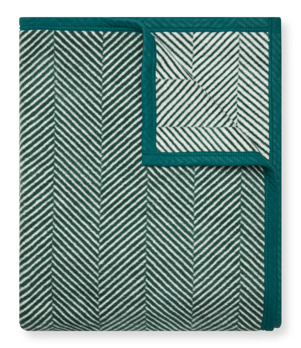 Harborview Herringbone Evergreen Blanket