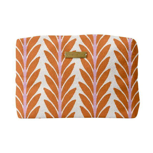 Frond Orange Terry Beach Pouch