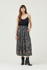 TIERED PRINTED CHIFFON SKIRT