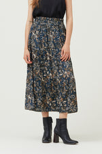 TIERED PRINTED CHIFFON SKIRT