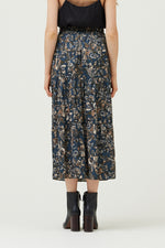 TIERED PRINTED CHIFFON SKIRT