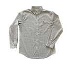 CHARCOAL & WHITE PERFORMANCE BUTTON DOWN- STANDING DAWG