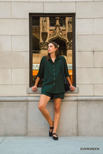 LuxeKnit Twofer Romper: Green