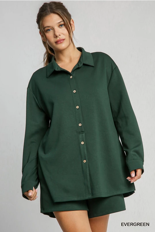 LuxeKnit Twofer Romper: Green