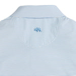 Birdie Stripe Performance Polo - Lichen Blue