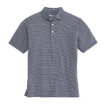 Birdie Stripe Performance Polo: Dark Denim