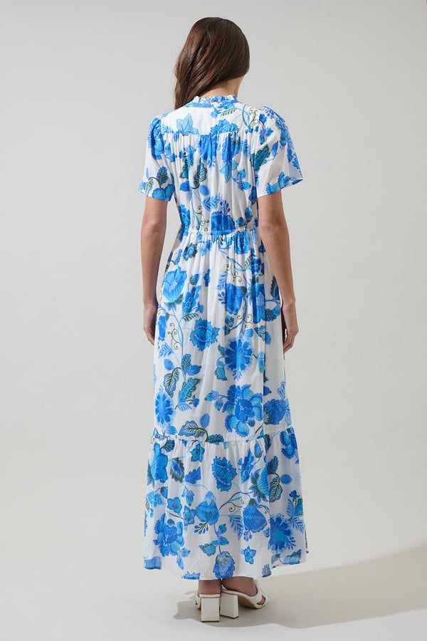 Samian Floral Kissa Button Down Maxi Dress