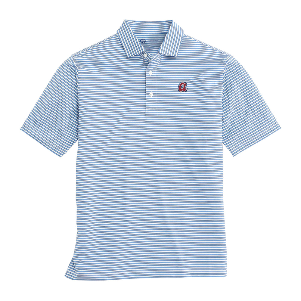 Atlanta Braves Cooperstown Mulligan Stripe Performance Polo