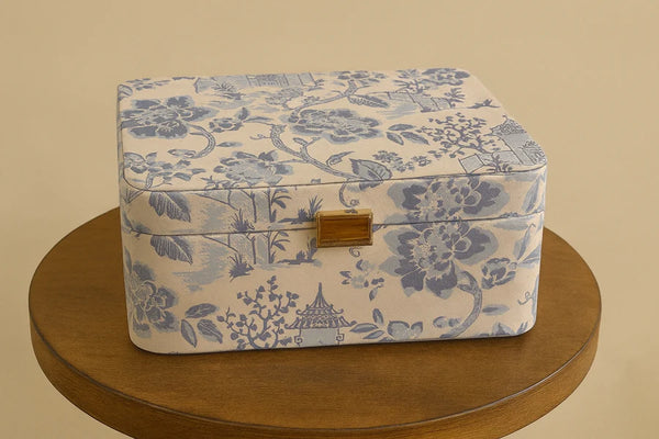 Medium Desktop Jewelry Case Garden Toile