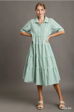 Jade Tiered A-Line Maxi Dress