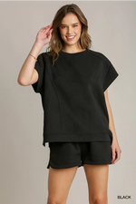 Jacquard Boxy Cut Sweatshirt - Black