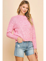 Crewneck Sweater Pullover - Pink