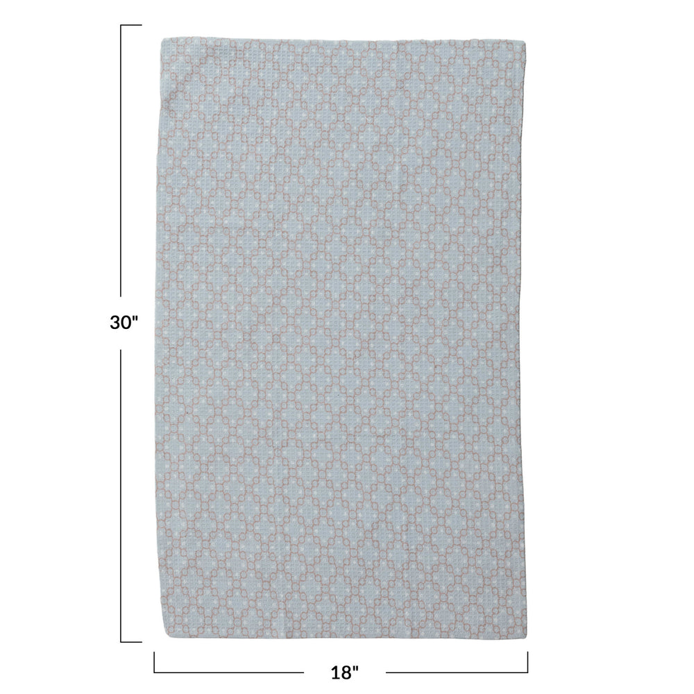 Printed Recycled Microfibre Tea Towel w/ Diamond Pattern