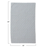 Printed Recycled Microfibre Tea Towel w/ Diamond Pattern