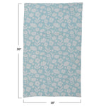 Printed Recycled Microfibre Tea Towel w/ Floral Pattern