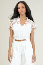 Finna Lace Tassel Tie Top