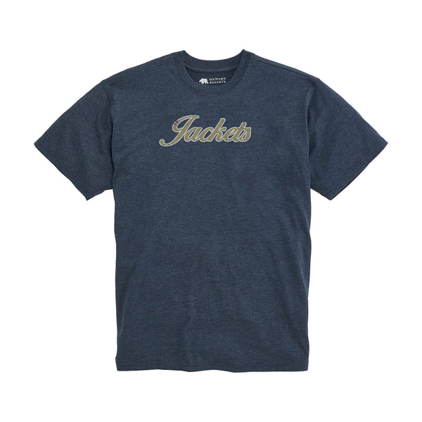 Georgia Tech Jackets Script Vintage Wash Tee - Classic Navy