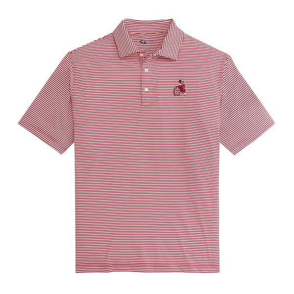 UGA G Dog Echo Stripe Performance Polo - Red