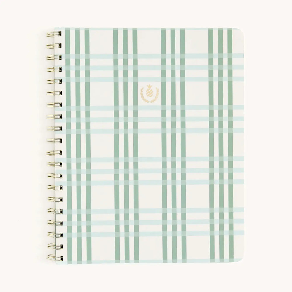 Notebook, Pistachio Plaid