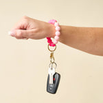 Hands-Free Keychain Wristlet-Tickled Pink