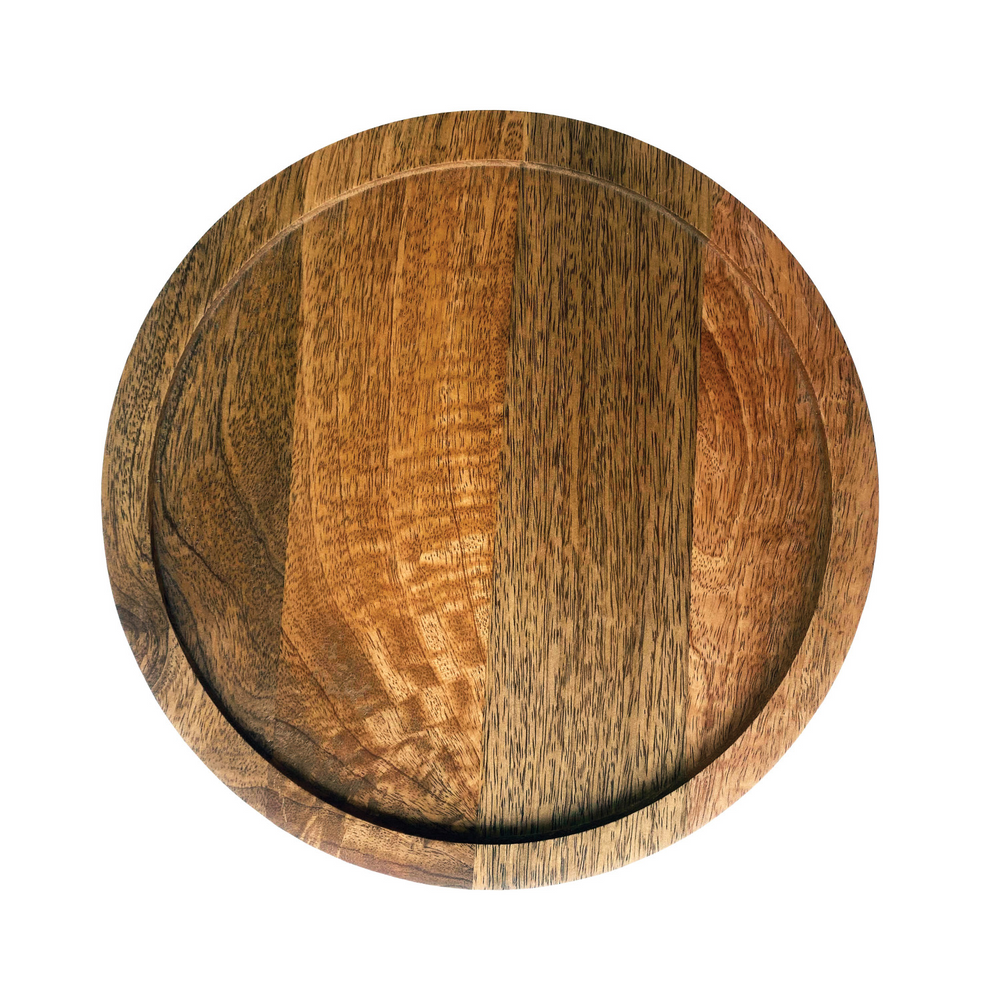 Mango Wood Serving Bowl w/ Lid