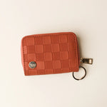 Zip Around Wallet-Cognac Check