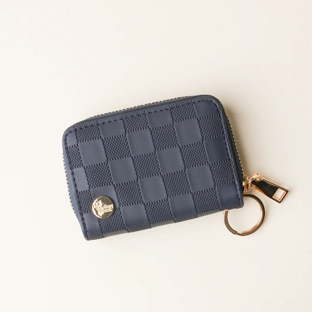 Zip Around Wallet-Navy Check