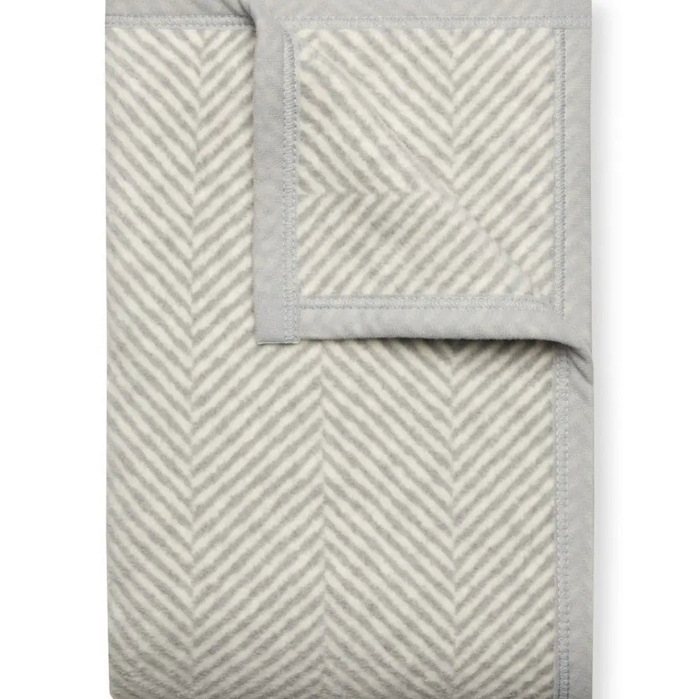 Harborview Herringbone Light Grey Blanket Midi