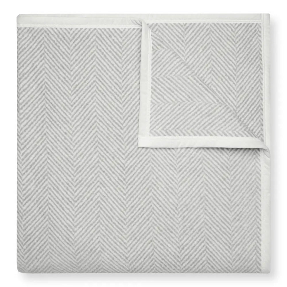 Harborview Herringbone Light Grey Blanket Midi