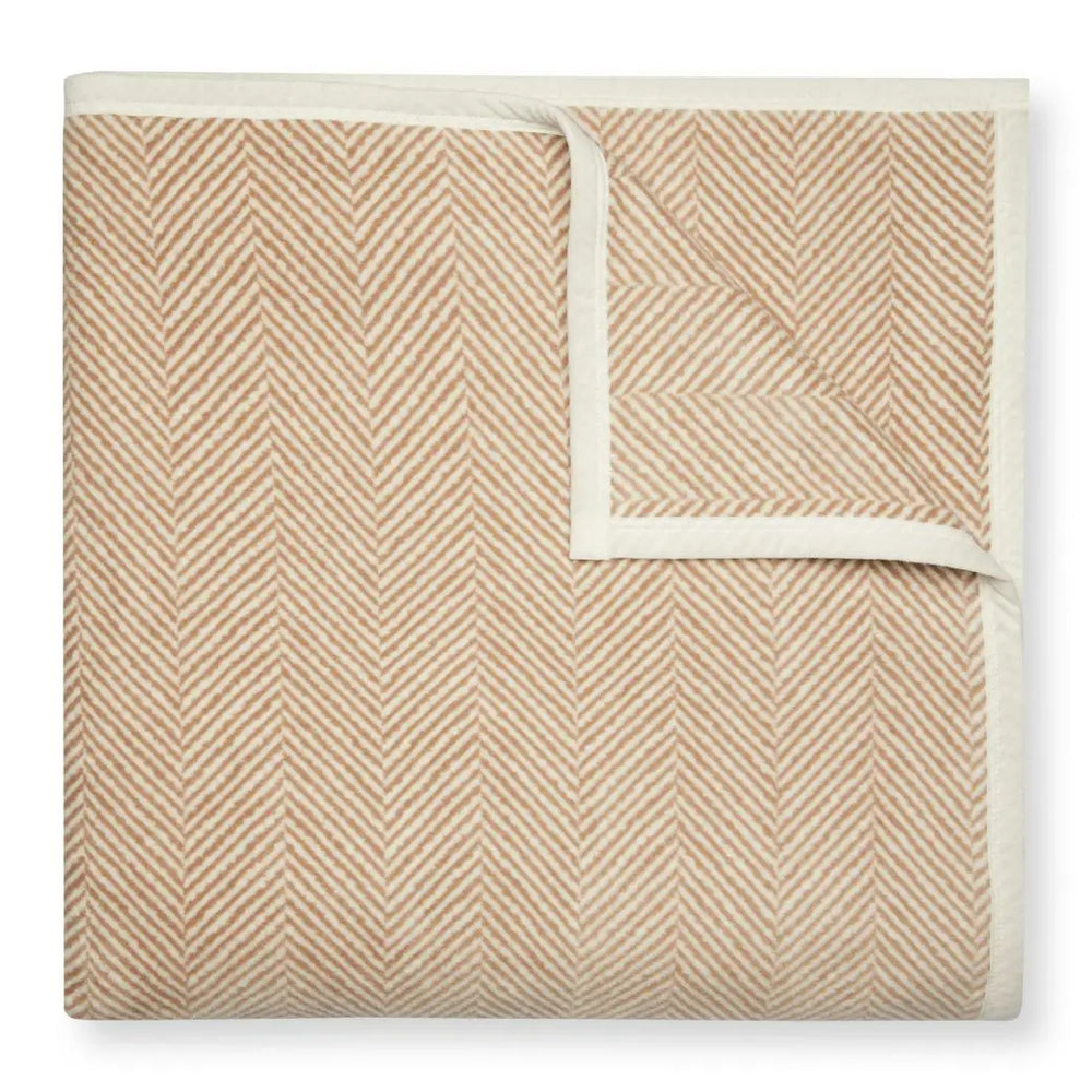 Harborview Herringbone Tan Blanket