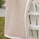 Harborview Herringbone Tan Blanket