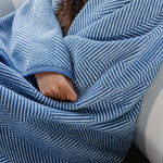 Harborview Herringbone Cornflower Blanket