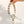 Hands-Free Silicone Beaded Keychain Wristlet - Oatmilk Latte